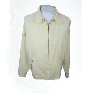 On Course mens vintage golf jacket mesh lining yellow mesh lined L Harrington
